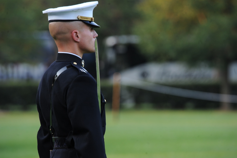 Marine Corps evening's Sunset Parade