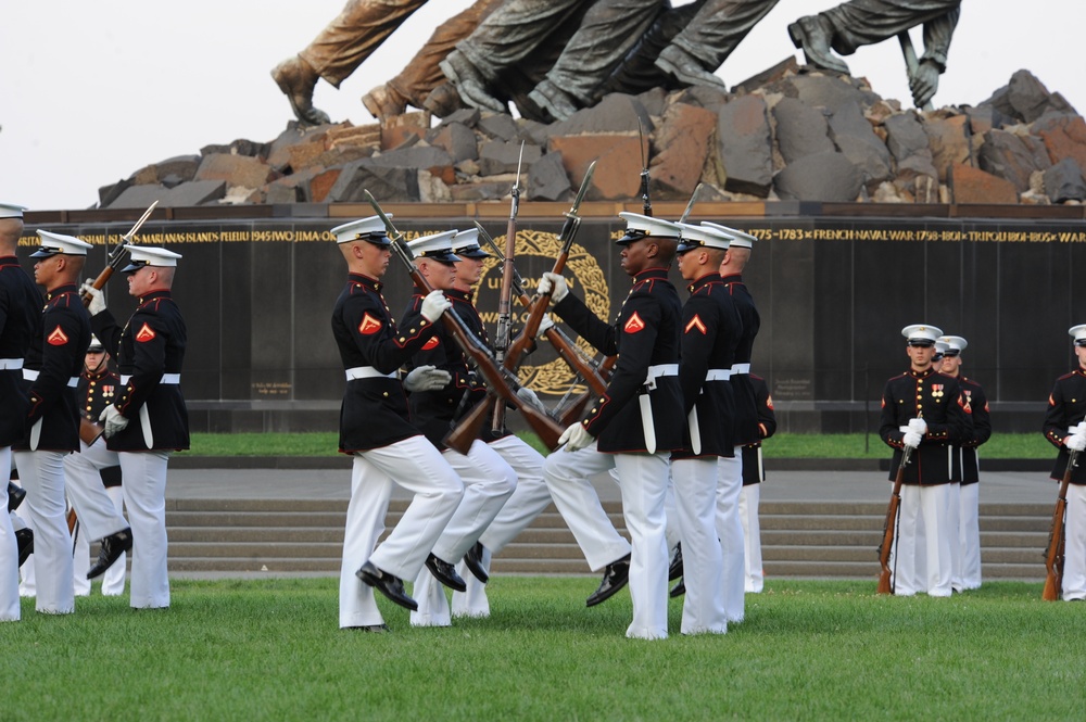 Marine Corps evening's Sunset Parade