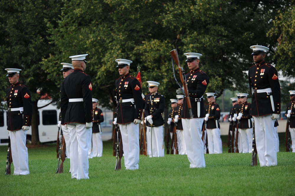 Marine Corps evening's Sunset Parade