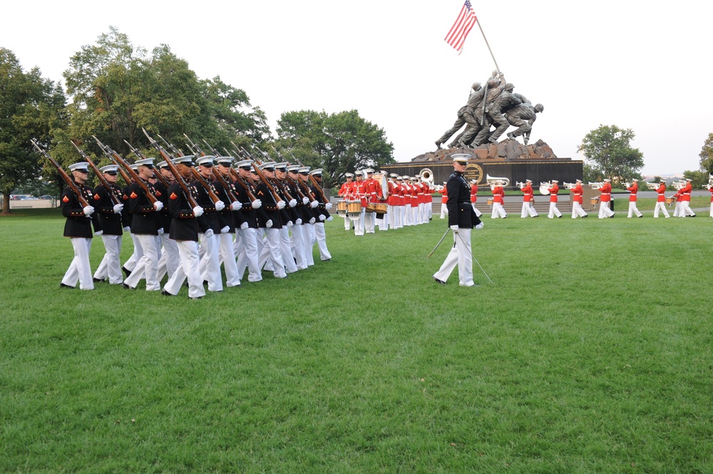 Marine Corps evening's Sunset Parade