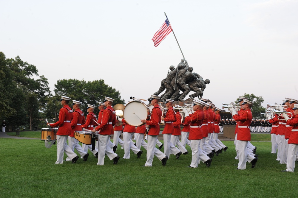 Marine Corps evening's Sunset Parade