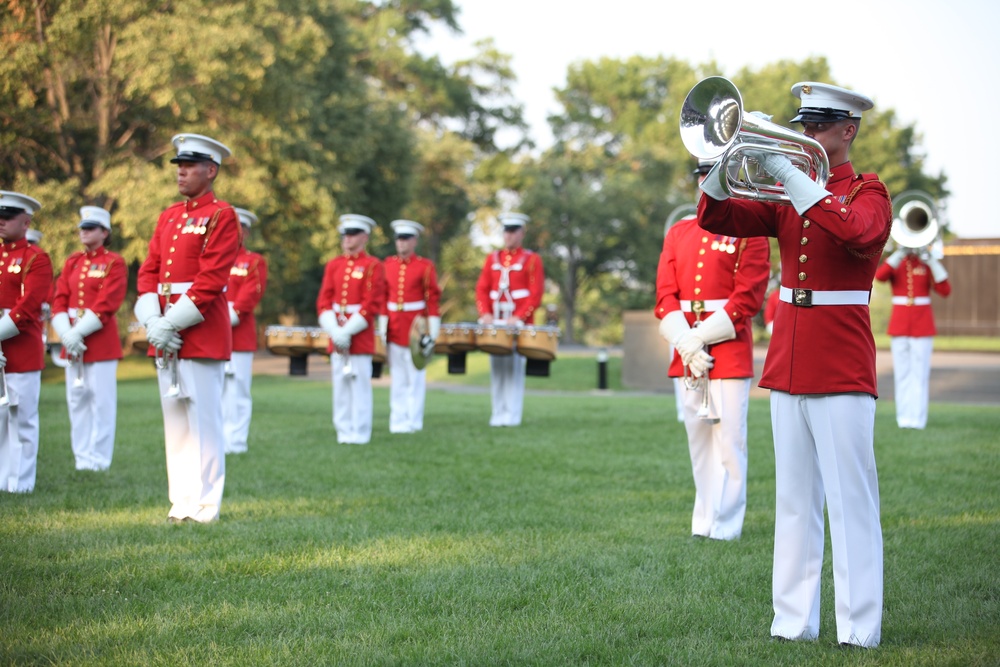 Marine Corps evening's Sunset Parade