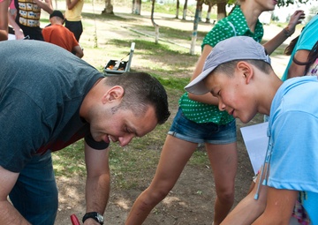 Vector rocks summer camp for kids
