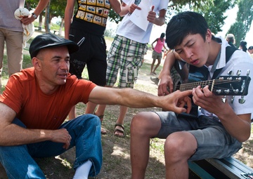 Vector rocks summer camp for kids