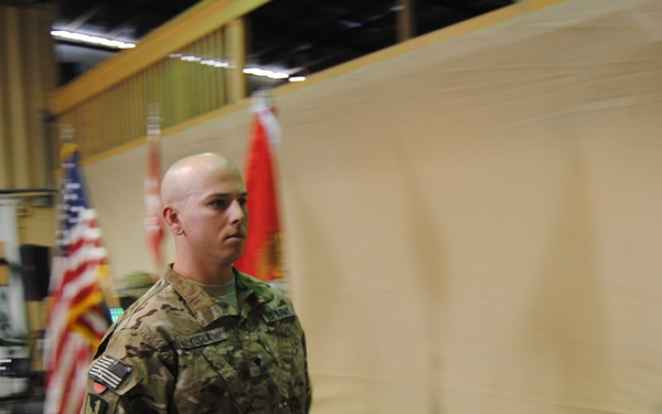 584th soldiers honor their fallen brother