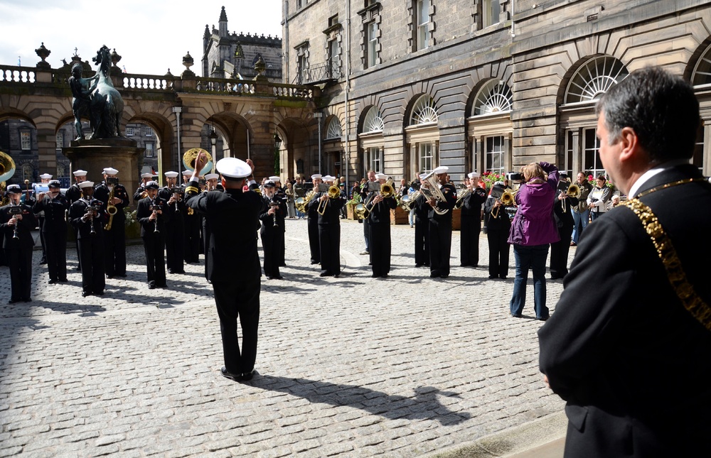 NAVEUR band performs for Edinburgh Lord Provost