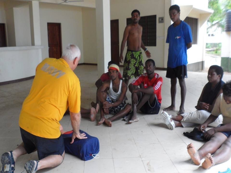 Kenyans practice basic sea survival with US Navy MCAT