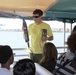 Hydraulic Engineer Jason Levecchia demonstrates use of water quality probe