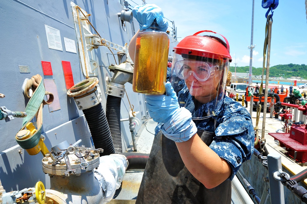 Examining an oil sample