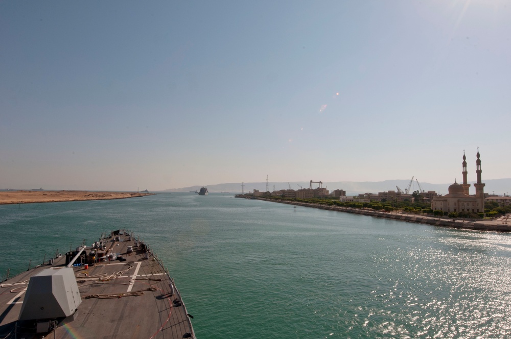 USS Winston S. Churchill transits Suez Canal