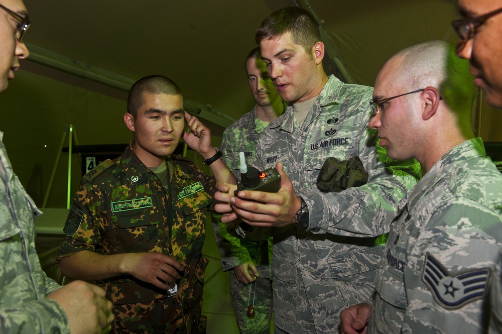 TCM airmen and Kyrgyz Republic Army conduct CBRNE exchange