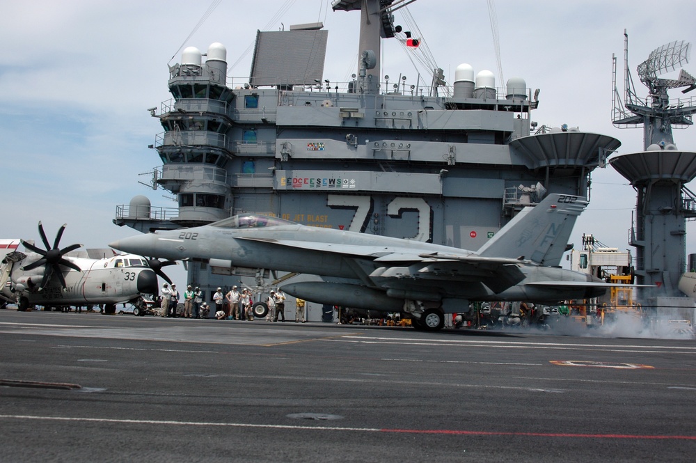 Making an arrested landing