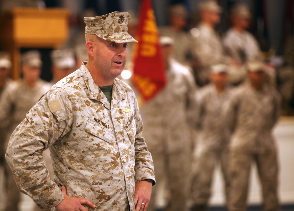 Lt. Col. Paul F. Bertholf speaks