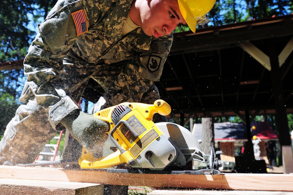 National Guard Engineers rebuild outdoor recreation park