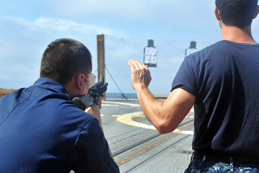 USS McCampbell live-fire exercise