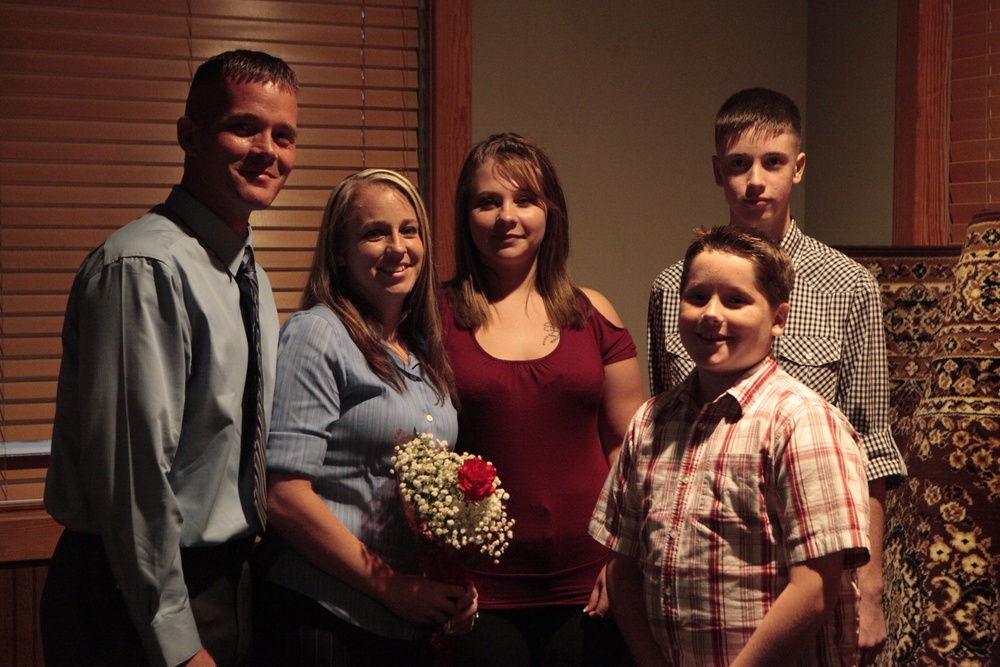 Marine family receives Family of the Quarter Award