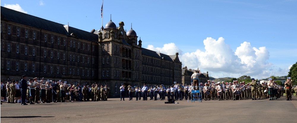 NAVEUR Band rehearses at Scottish Military Barracks
