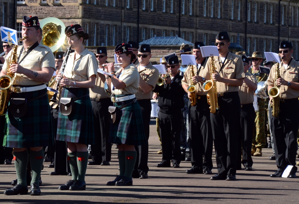 NAVEUR Band rehearses at Scottish Military Barracks