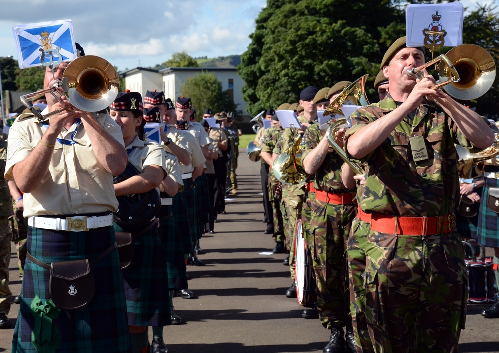 NAVEUR Band rehearses at Scottish Military Barracks