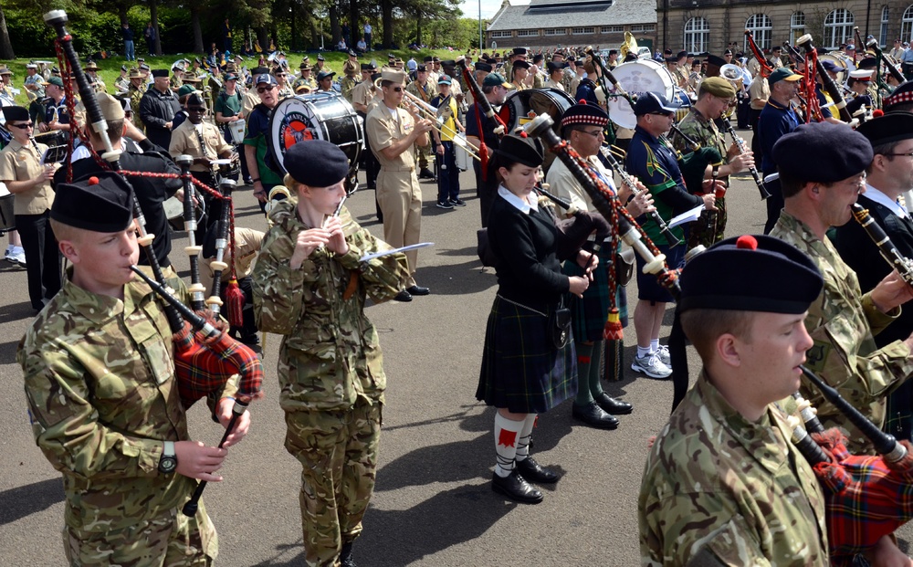 NAVEUR Band rehearses at Scottish Military Barracks