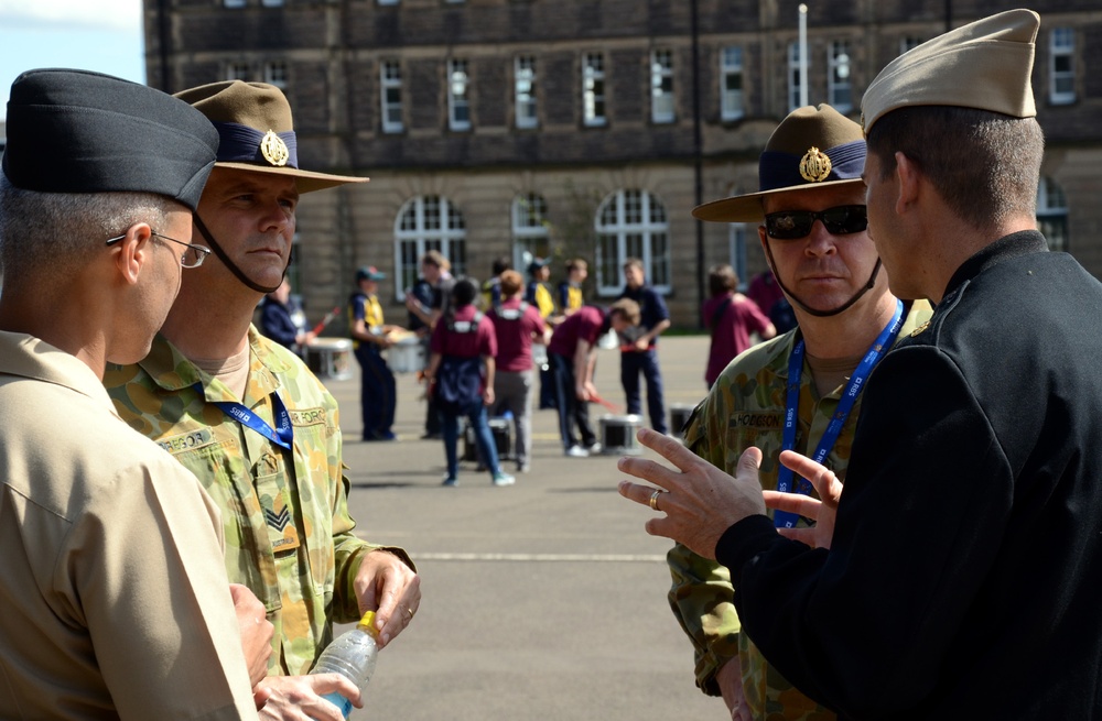 NAVEUR Band rehearses at Scottish Military Barracks
