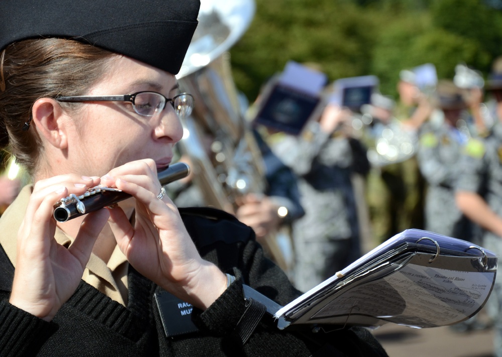 NAVEUR Band rehearses at Scottish Military Barracks