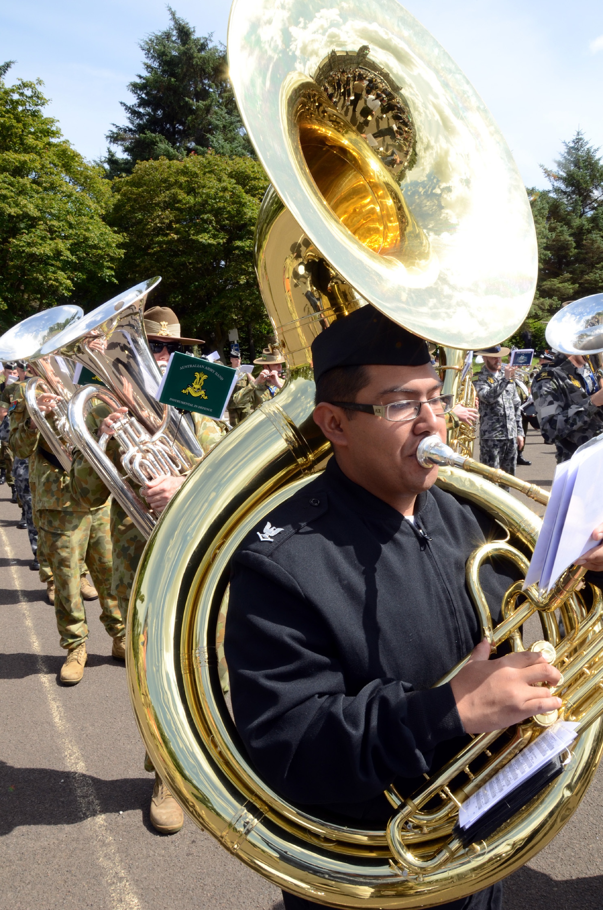 marching band tuba player