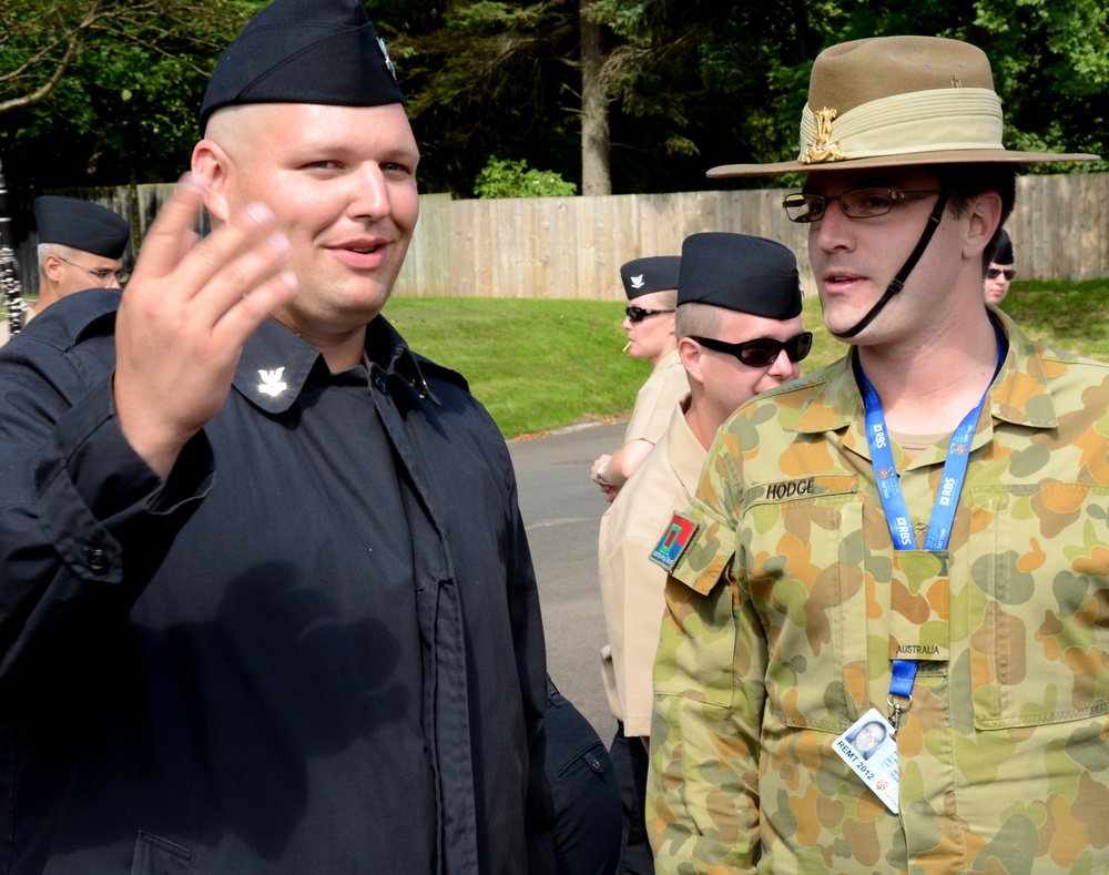 NAVEUR Band rehearses at Scottish Military Barracks