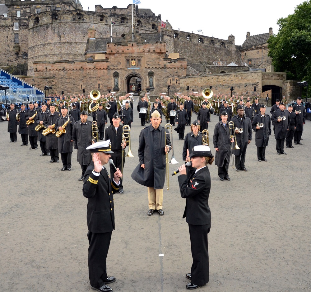 NAVEUR Band holds reenlistment ceremony in Edinburgh