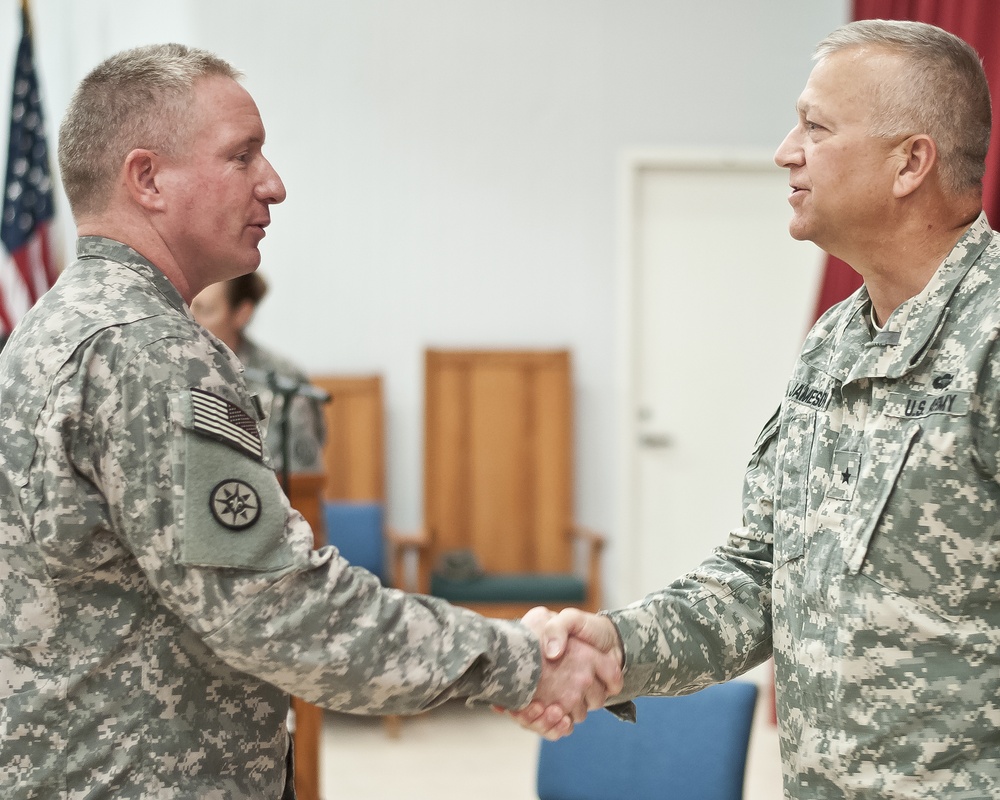 316th ESC soldiers earn combat patch