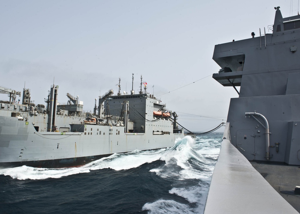 Resupply at sea