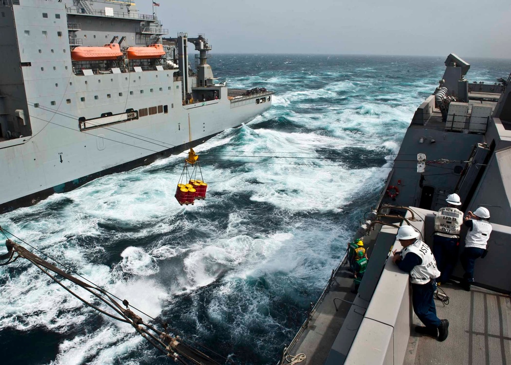 Resupply at sea