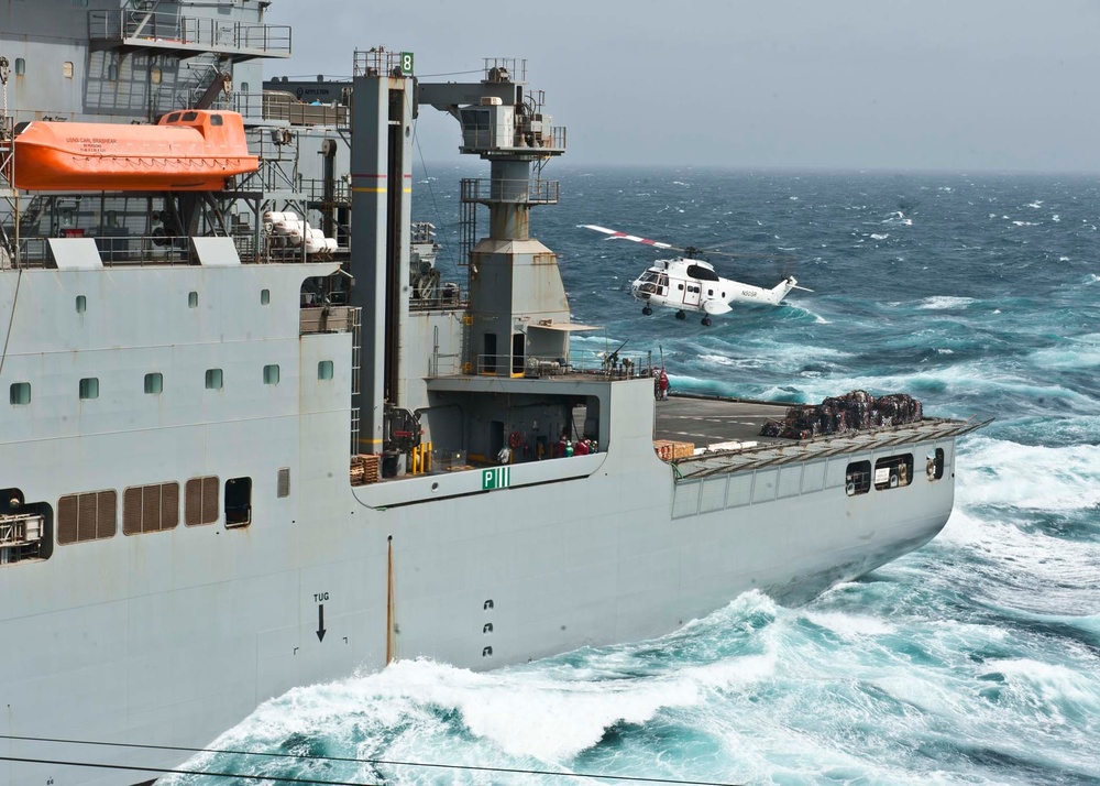 Resupply at sea