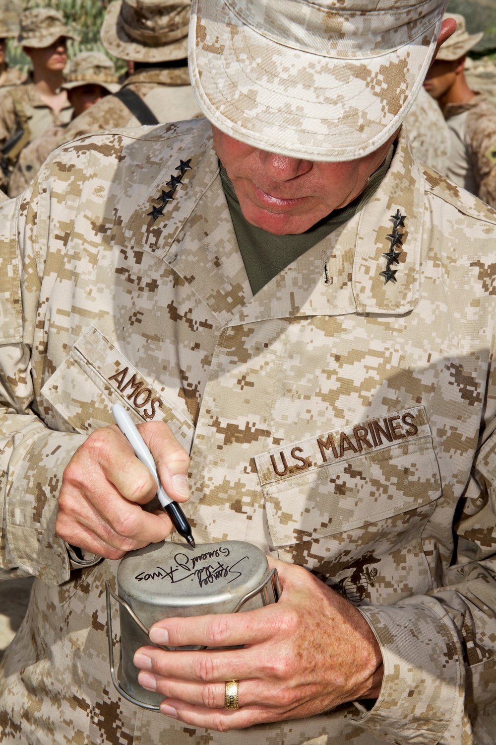 Gen. James F. Amos visits Marines