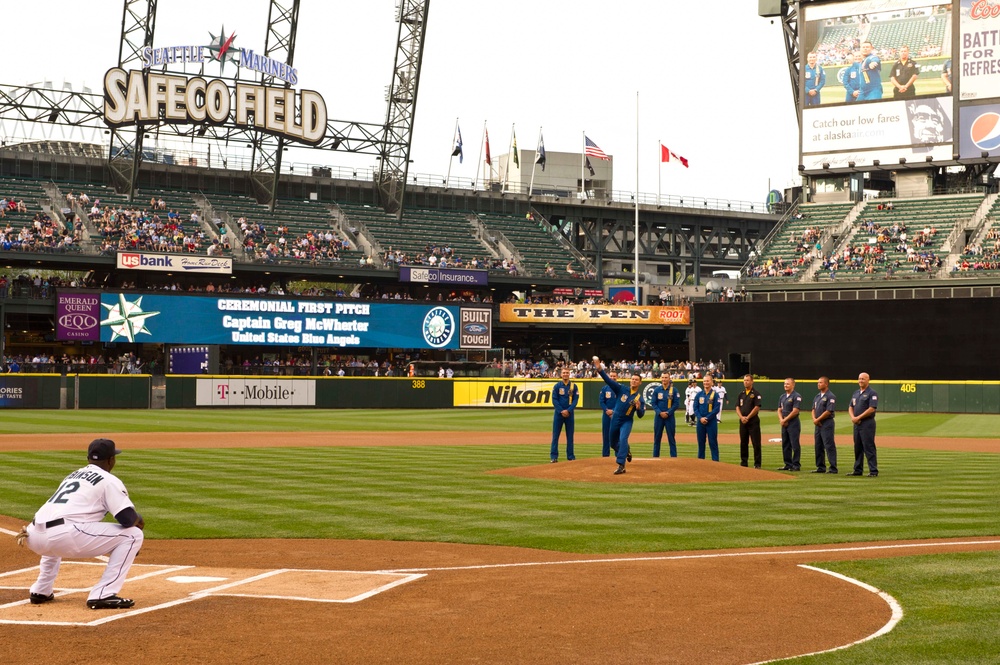 Blue Angels throw first pitch