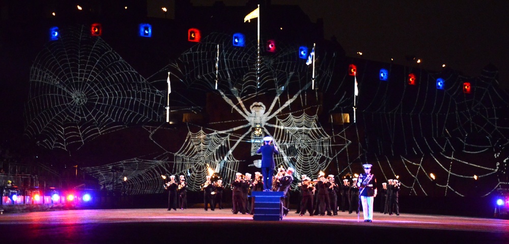 NAVEUR sailors play in Royal Edinburgh Military Tattoo