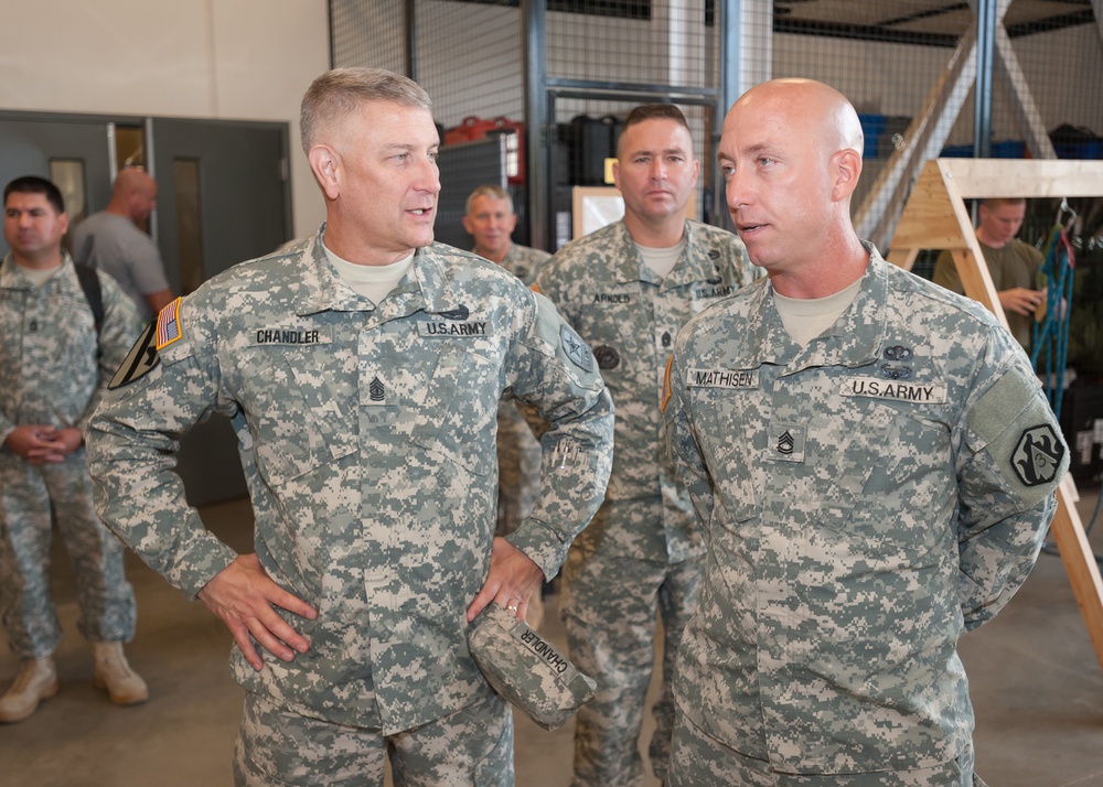 Sergeant Major of the Army observes training at Fort Leonard Wood