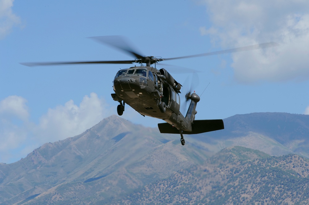 197th Special Troop Company Airborne Jump from Blackhawk