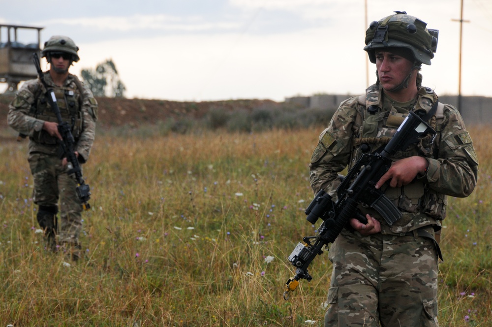 Georgian 32nd Infantry Battalion Mission Rehearsal Exercise