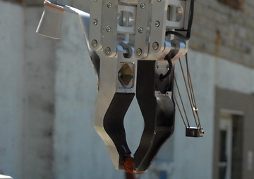 20th Support Command (CBRNE) soldiers roll through nuclear detecting robot testing at Muscatatuck