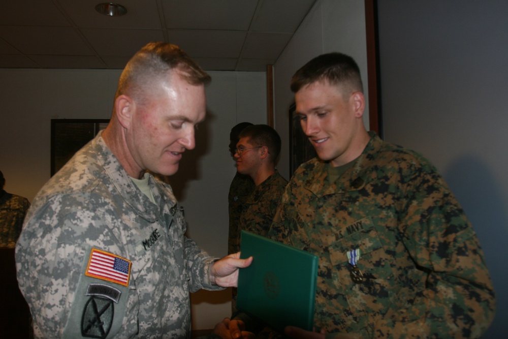 Army Achievement Medals awarded to Navy Corpsmen