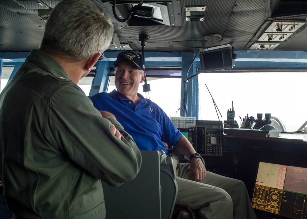 Secretary of the Navy visits USS Enterprise