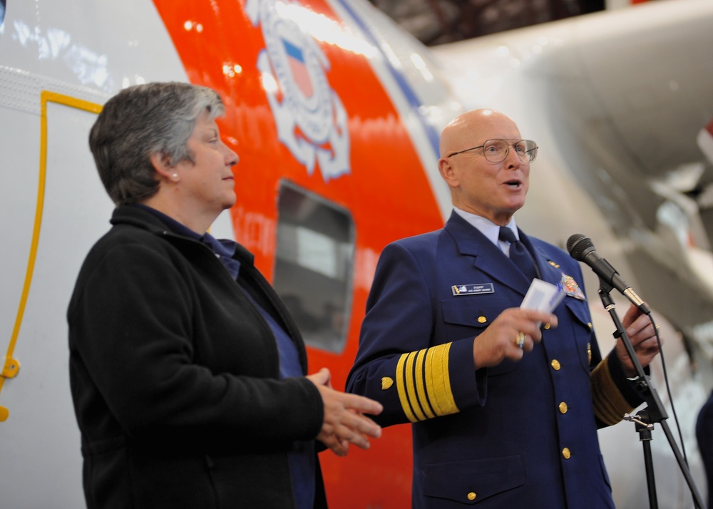 Coast Guard hosts DHS Sec Napolitano