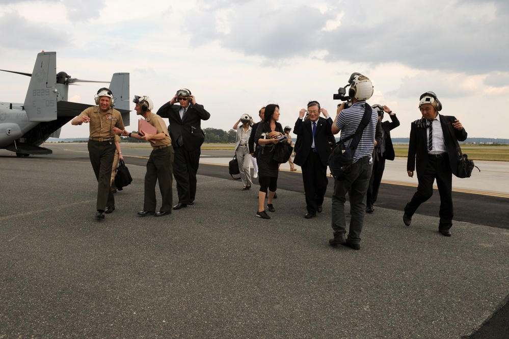 Defense Minister Satoshi Morimoto visit