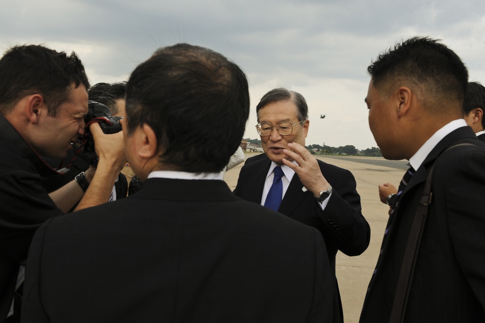 Defense Minister Satoshi Morimoto visit