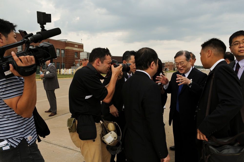 Defense Minister Satoshi Morimoto visit