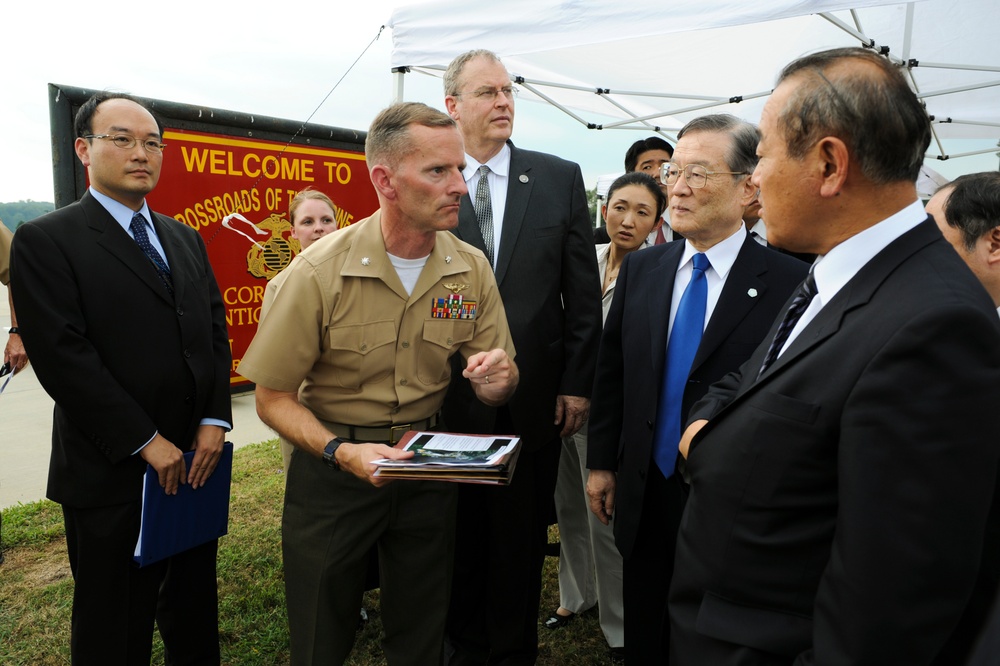 Defense Minister Satoshi Morimoto visit