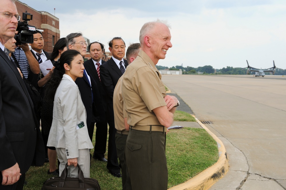 Defense Minister Satoshi Morimoto visit