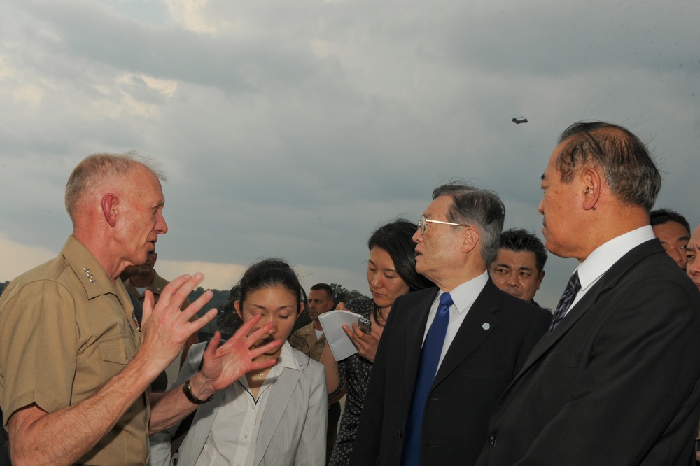 Defense Minister Satoshi Morimoto visit