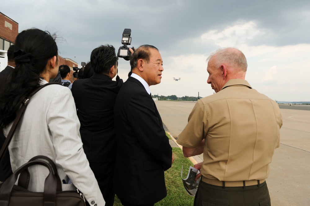 Defense Minister Satoshi Morimoto visit